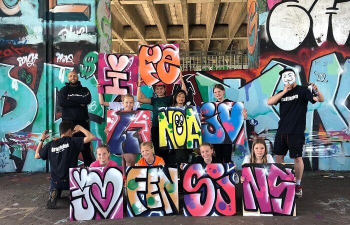 Organiseer een uniek kinderfeestje met een graffiti workshop