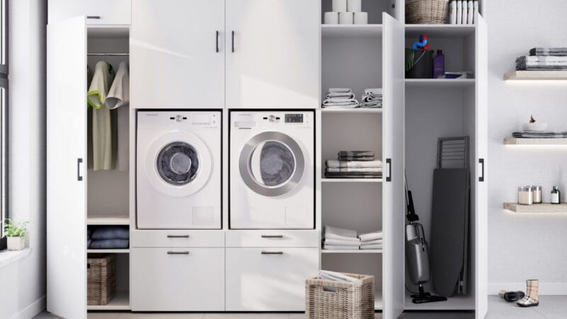 Mijn tip voor je wasruimte: een wasmachine kast!