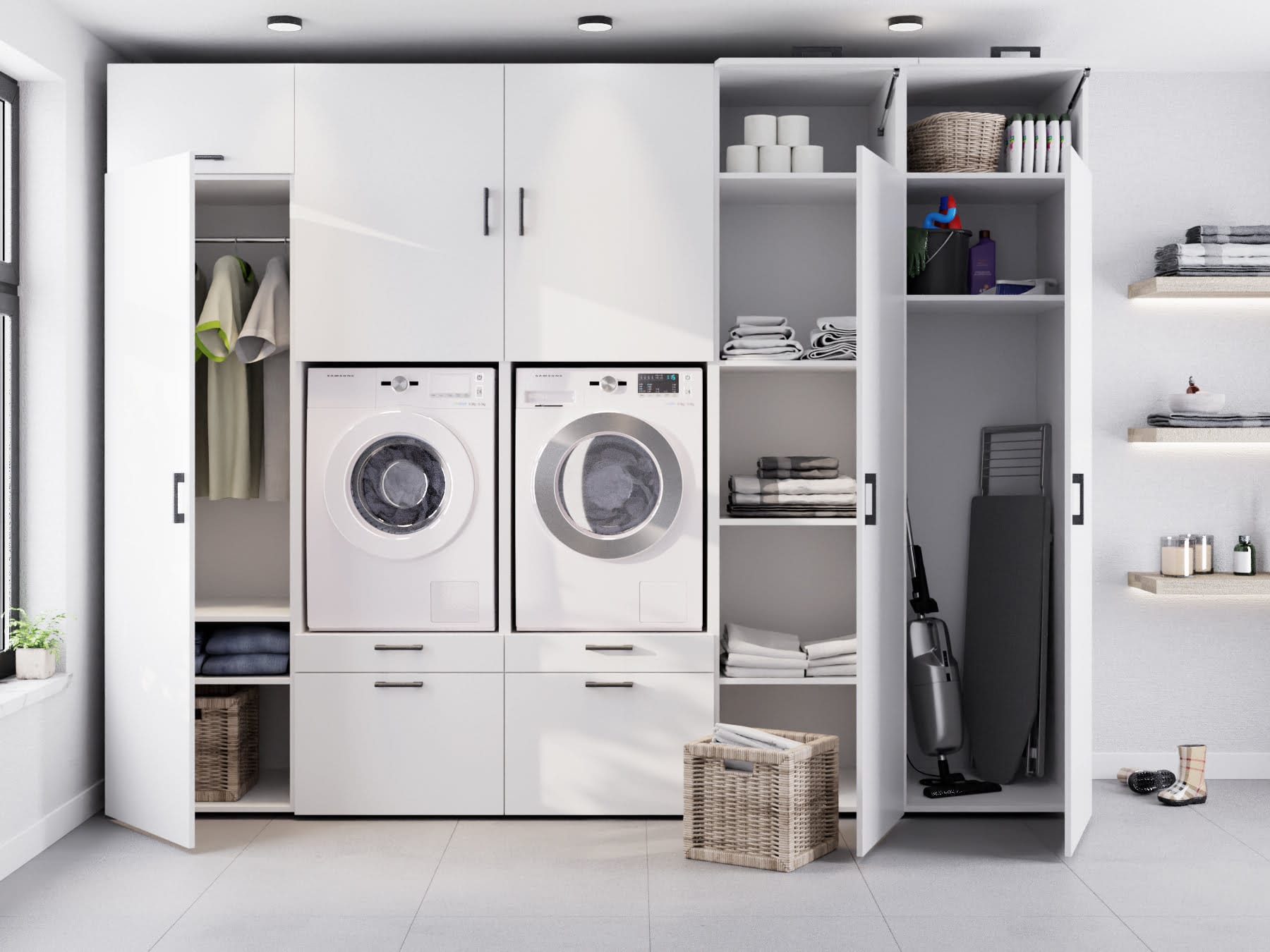 Mijn tip voor je wasruimte: een wasmachine kast!